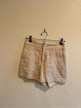 Fifteen Twenty Women's Cream Linen-Blend Shorts